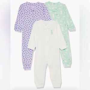389 NWT Amazon Essentials Snug-Fit Cotton Footless Sleeper Pajama Set Sz: 6-9 mo